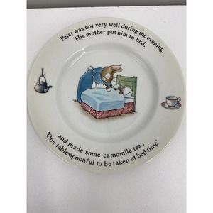 Wedgewood Beatrix China Peter Rabbit Camomile Tea Baby Plate Made In England